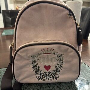 Pink Embroidered Women's Backpack